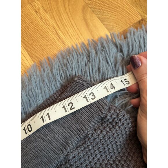 Free People Beach Charcoal Waffle Knit Hailee Cardi Cropped Joggers Size S - Picture 7 of 8